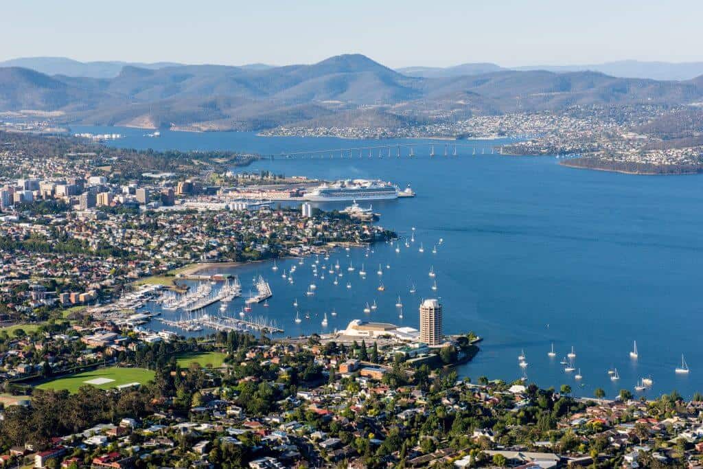 Aerial view of Hobart Sandy Bay Events Tasmania and Alastair Bett 128717 1024x683 1 MN Commercial Cleaning